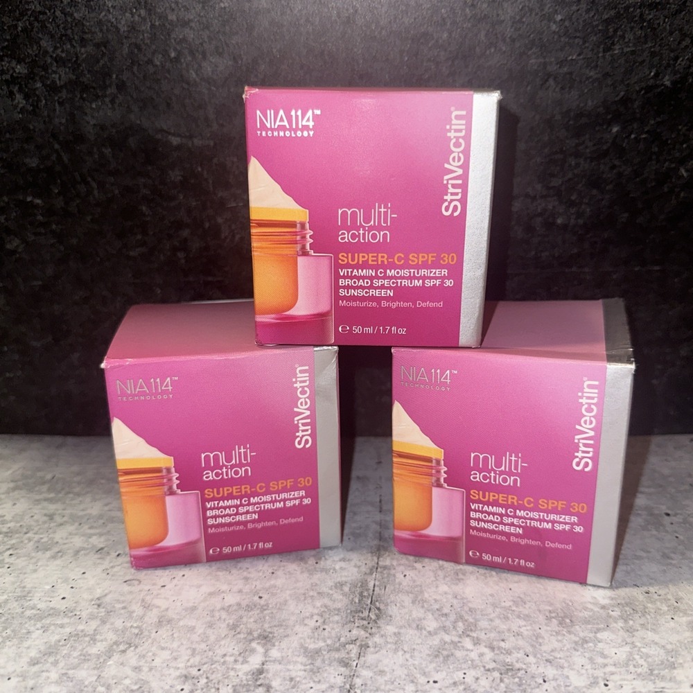 3 Lot Strivectin Super-C SPF 30 Vitamin C Moisturizer 1.7 Oz 02/2028